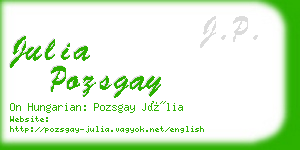 julia pozsgay business card